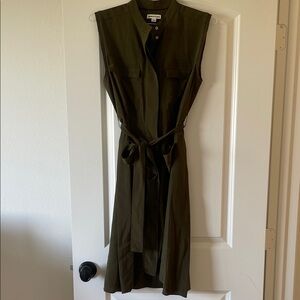 Whistles Olive Green Midi Dress